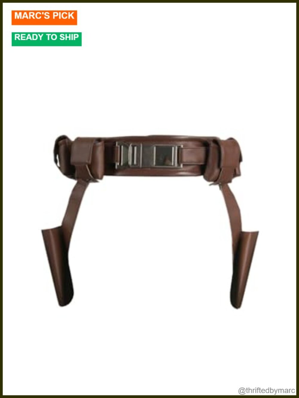 Medieval Knight Cosplay Belt with Holsters PU Leather Halloween Costume